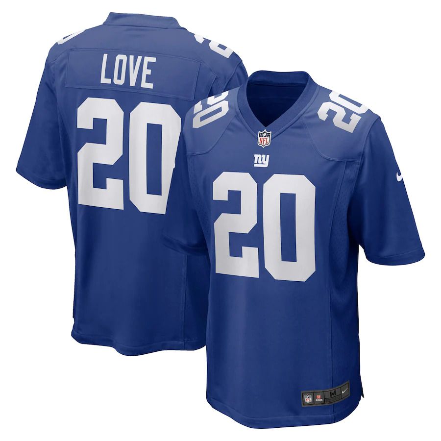 Men New York Giants #20 Julian Love Nike Royal Game NFL Jersey